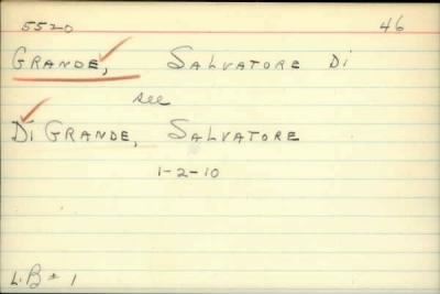 Thumbnail for Salvadore C > Grande, Salvadore C (1904)