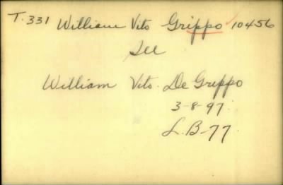 Thumbnail for William Anthony > Grippo, William Anthony (1926)