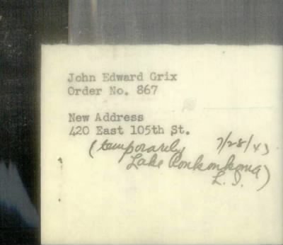 Thumbnail for John Edward > Grix, John Edward (1912)