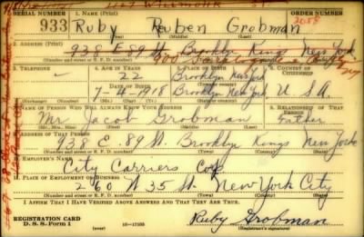 Thumbnail for Ruby Reuben > Grobman, Ruby Reuben (1918)