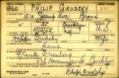 Thumbnail for Philip > Grodsky, Philip (1905)