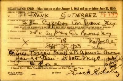 Thumbnail for Frank > Gutierrez, Frank (1923)