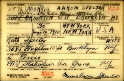 Thumbnail for Morris Aaron > Spector, Morris Aaron (1910)