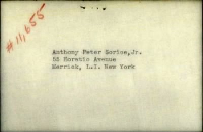 Thumbnail for Anthony Peter > Sorice, Anthony Peter (1899)