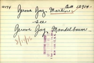 Thumbnail for Jerome Avery > Martin, Jerome Avery (1921)