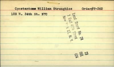 Thumbnail for Constantine William > Stronghilos, Constantine William (1915)