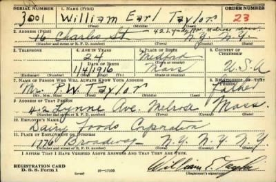 Thumbnail for William Earl > Taylor, William Earl (1916)