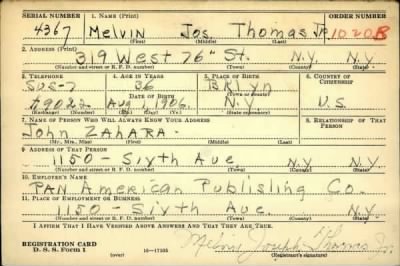 Thumbnail for Melvin Joseph > Thomas, Melvin Joseph (1906)