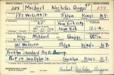 Thumbnail for Michael Nicholas > Grippo, Michael Nicholas (1911)