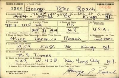 Thumbnail for George Peter > Roach, George Peter (1914)