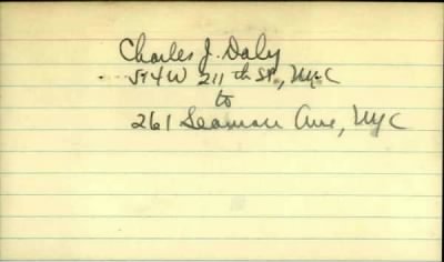 Thumbnail for Charles Joseph > Daly, Charles Joseph (1902)