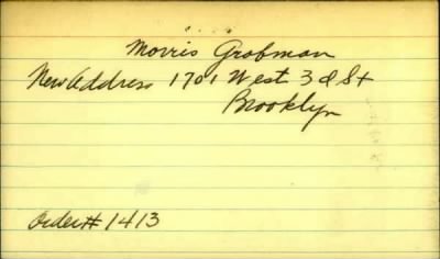 Thumbnail for Morris > Grobman, Morris (1917)