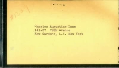 Thumbnail for Charles Augustine > Lane, Charles Augustine (1914)