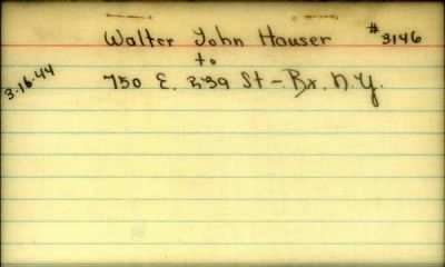 Thumbnail for Walter John > Hauser, Walter John (1905)