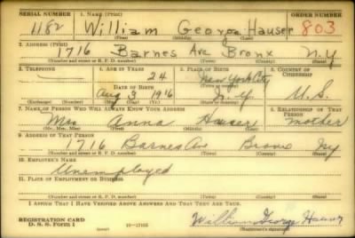 Thumbnail for William George > Hauser, William George (1916)