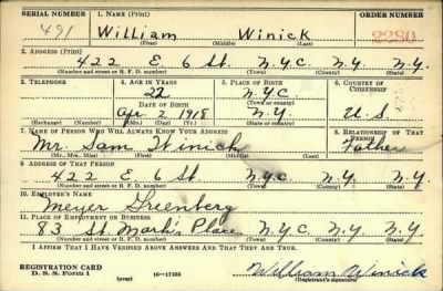 William > Winick, William (1918)