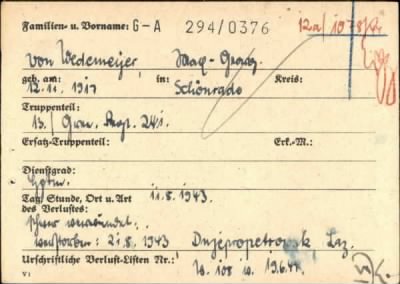 Max-georg > Wedemeyer Von, Max-georg (G-A 294/0376)