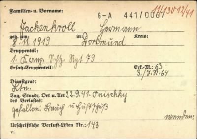 Thumbnail for Hermann > Jackenkroll, Hermann (G-A 441/0067)