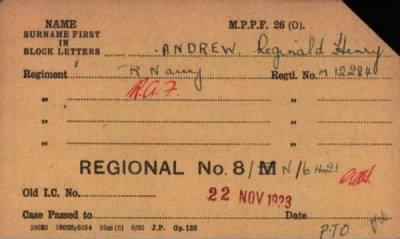 Thumbnail for 002/0013/AND-AND > Andrew, Reginald Henry (M12284)