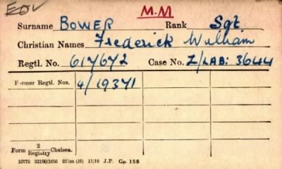 Thumbnail for 020/0078/BOW-BOW > Bower, Frederick William (617672, 4/19371)