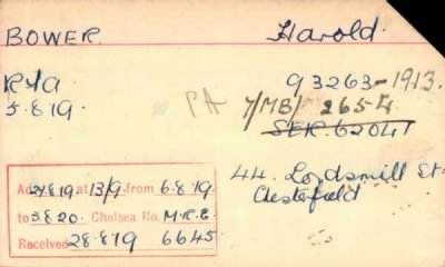 Thumbnail for 020/0078/BOW-BOW > Bower, Harold (93263-1913)