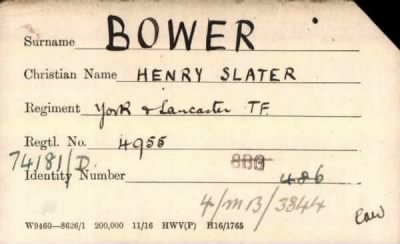 Thumbnail for 020/0078/BOW-BOW > Bower, Henry Slater (4955)