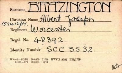 Thumbnail for 022/0086/BRA-BRE > Brazington, Albert Joseph (48392)