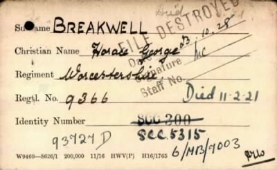 Thumbnail for 022/0086/BRA-BRE > Breakwell, Horace George (9366)