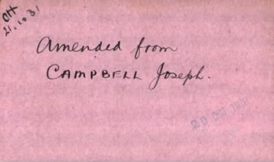 Thumbnail for 035/0124/CAM-CAM > Campbell, Joe (21906, 17116)