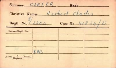 Thumbnail for 037/0132/CAR-CAR > Carter, Herbert Charles (G/3203)