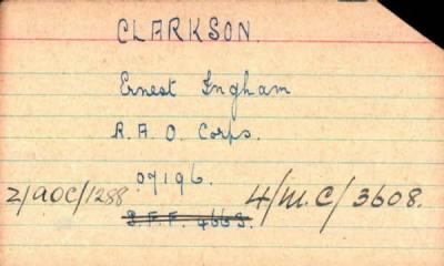 Thumbnail for 045/0154/CLA-CLA > Clarkson, Ernest Ingham (07196)