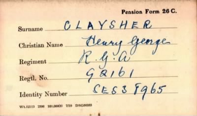 Thumbnail for 045/0155/CLA-CLA > Claysher, Henry George (92161)