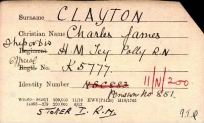 Thumbnail for 045/0155/CLA-CLA > Clayton, Charles James (K5777)