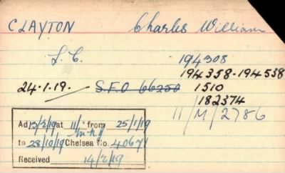 Thumbnail for 045/0155/CLA-CLA > Clayton, Charles William (194308, 194358-194538, 1510, 182374)