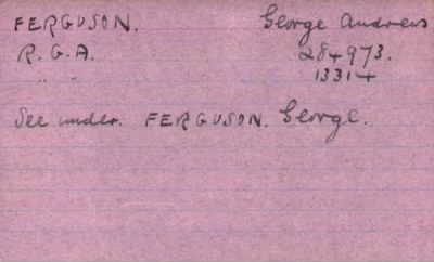 Thumbnail for 073/0274/FEN-FER > Ferguson, George Andrews (284973, 13314)