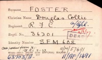 Thumbnail for 078/0290/FOS-FOS > Foster, Douglas Collie (36201)