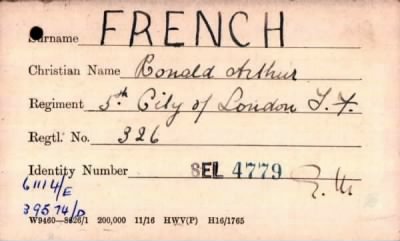 Thumbnail for 080/0297/FRE-FRE > French, Ronald Arthur (326)