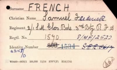 Thumbnail for 080/0297/FRE-FRE > French, Sameul Frederick (1570)