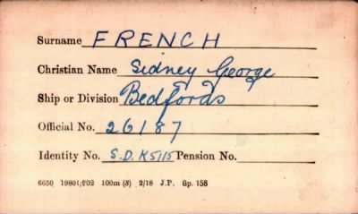 Thumbnail for 080/0297/FRE-FRE > French, Sdney George (26187)