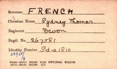 Thumbnail for 080/0297/FRE-FRE > French, Sydney Thomas (267581)