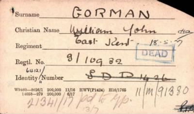 Thumbnail for 088/0328/GOR-GOR > Gorman, William John (3/10932)