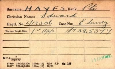 Thumbnail for 099/0380/HAY-HAY > Hayes, Edward (L/12336, 11/7325377)