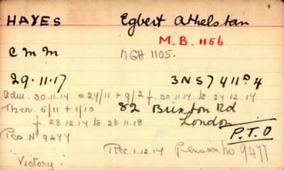 Thumbnail for 099/0380/HAY-HAY > Hayes, Egbert Athelstan (M B 1156, Ngh 1105)