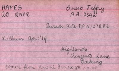 Thumbnail for 099/0380/HAY-HAY > Hayes, Ernest Jeffry (A A 2392)