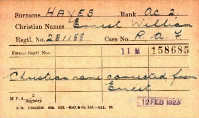 Thumbnail for 099/0380/HAY-HAY > Hayes, Ernest William (281188)