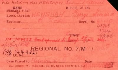 Thumbnail for 102/0389/HEN-HER > Henshaw, George Leonard (41110, 43963, 3764, 9245)