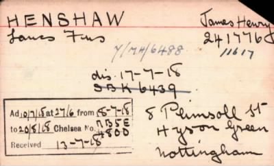 Thumbnail for 102/0389/HEN-HER > Henshaw, James Henry (241776, 11617)