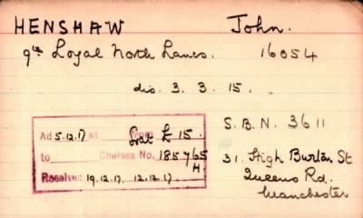 Thumbnail for 102/0389/HEN-HER > Henshaw, John (16054)