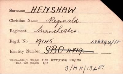 Thumbnail for 102/0389/HEN-HER > Henshaw, Reginald (19145)