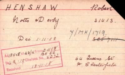 Thumbnail for 102/0389/HEN-HER > Henshaw, Robert (31413)